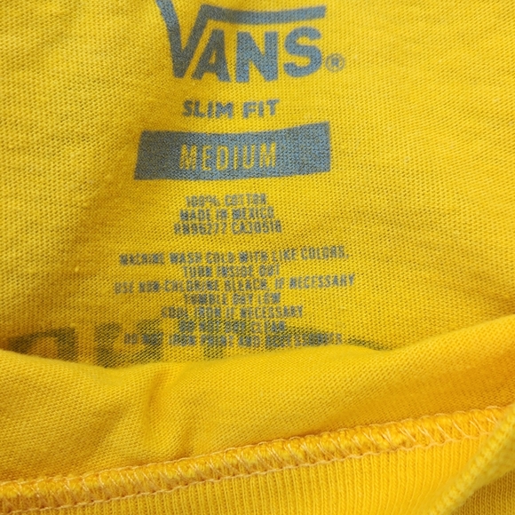 VANS Adult M Tshirt yellow with cherries - Picture 4 of 4